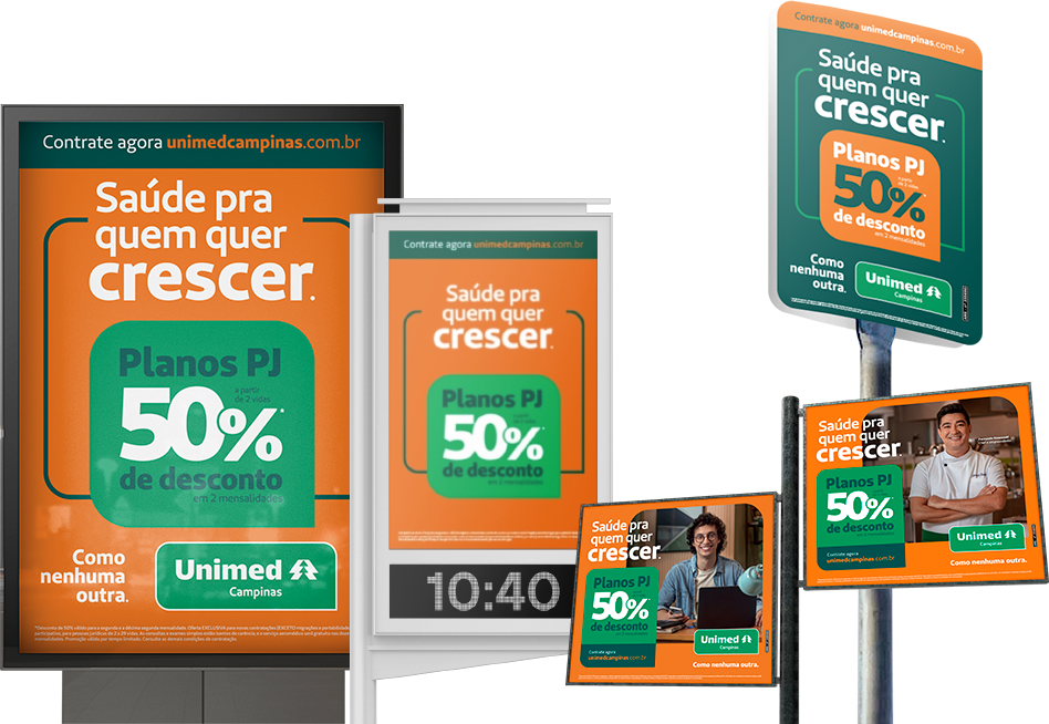 Mockups da campanha Unimed Promocional